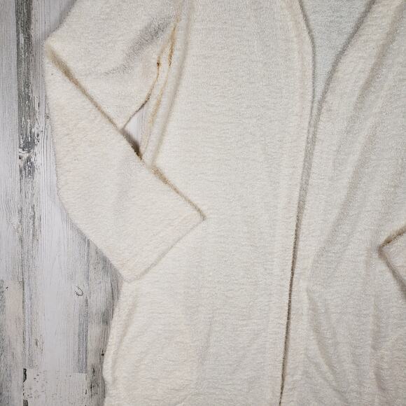 NWT Ambrielle Pristine Ivory Super Soft Open Front House Coat Women's Size Small - Picture 4 of 12